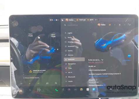 2020 Tesla Model Y из США, поврежденный, VIN 5YJYGVEF9LF025455